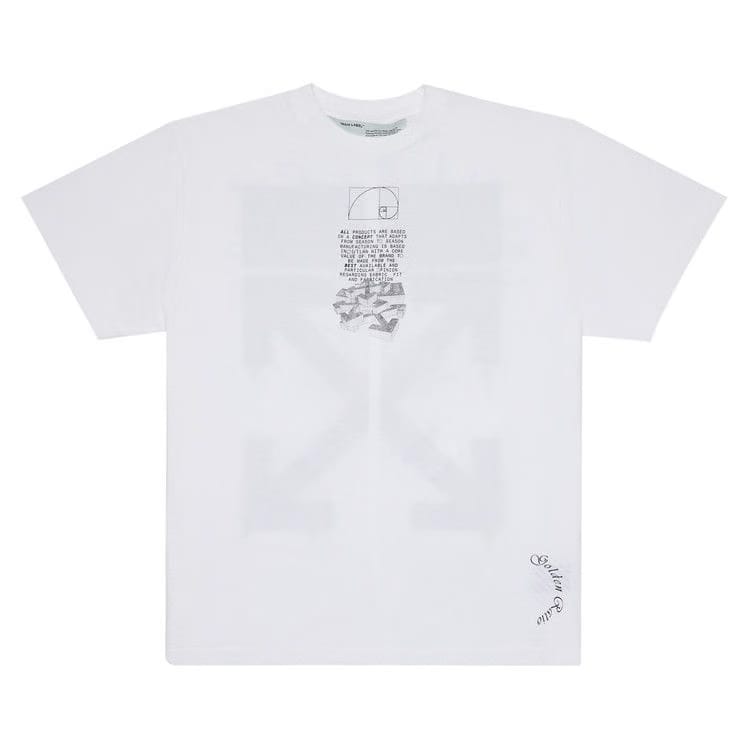 Off-White Dripping Arrows Shorts Sleeve Over T-Shirt White