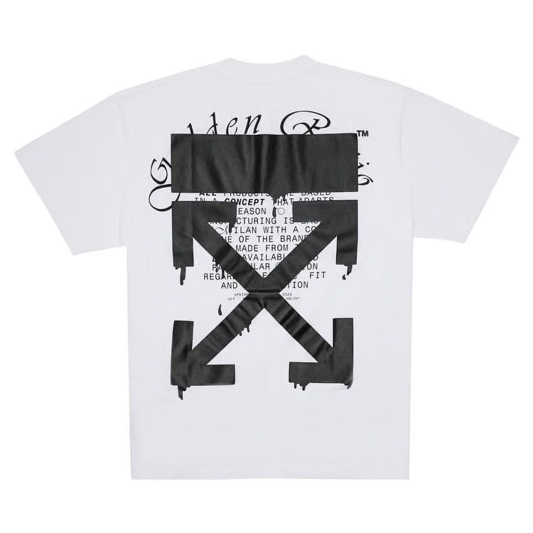 Off-White Dripping Arrows Shorts Sleeve Over T-Shirt White