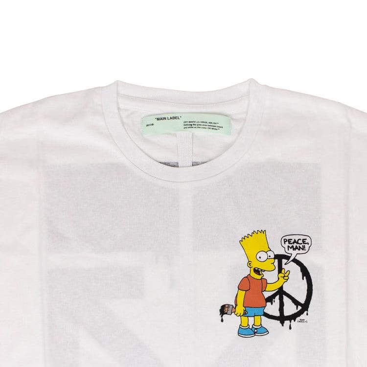Off-White Bart Peace Oversized T-Shirt White