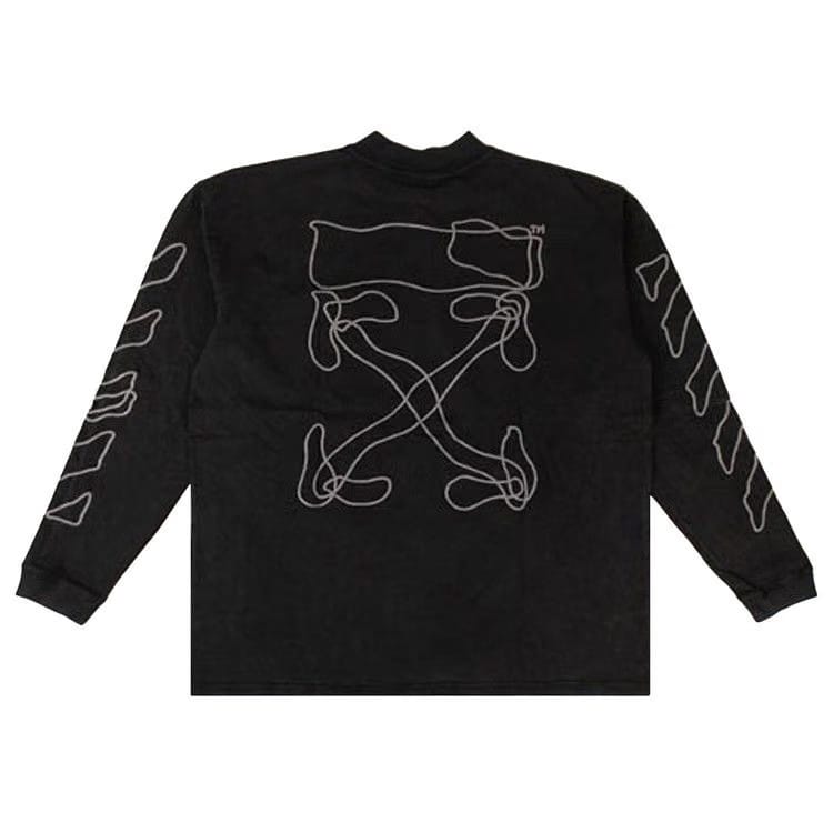 Off-White Mock Neck T-Shirt Grey