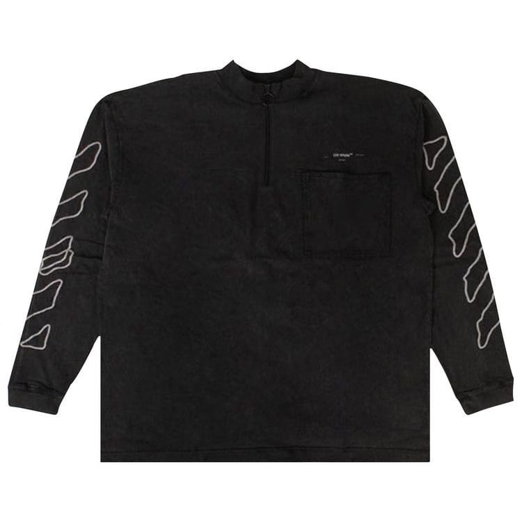 Off-White Mock Neck T-Shirt Grey