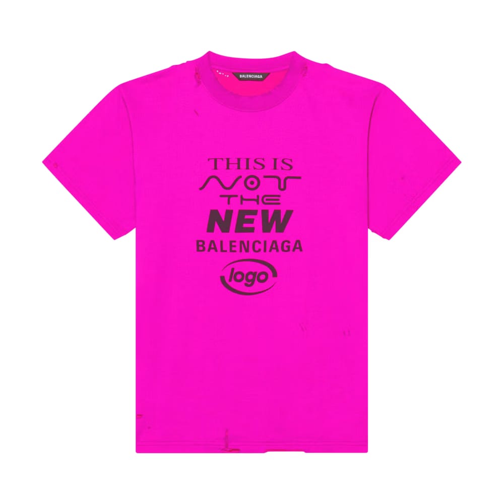 Balenciaga This Is Not Small Fit T-Shirt Pink/Black
