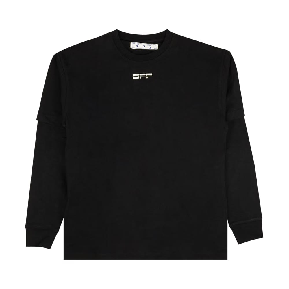 Off-White Cotton Masked Face T-Shirt Black