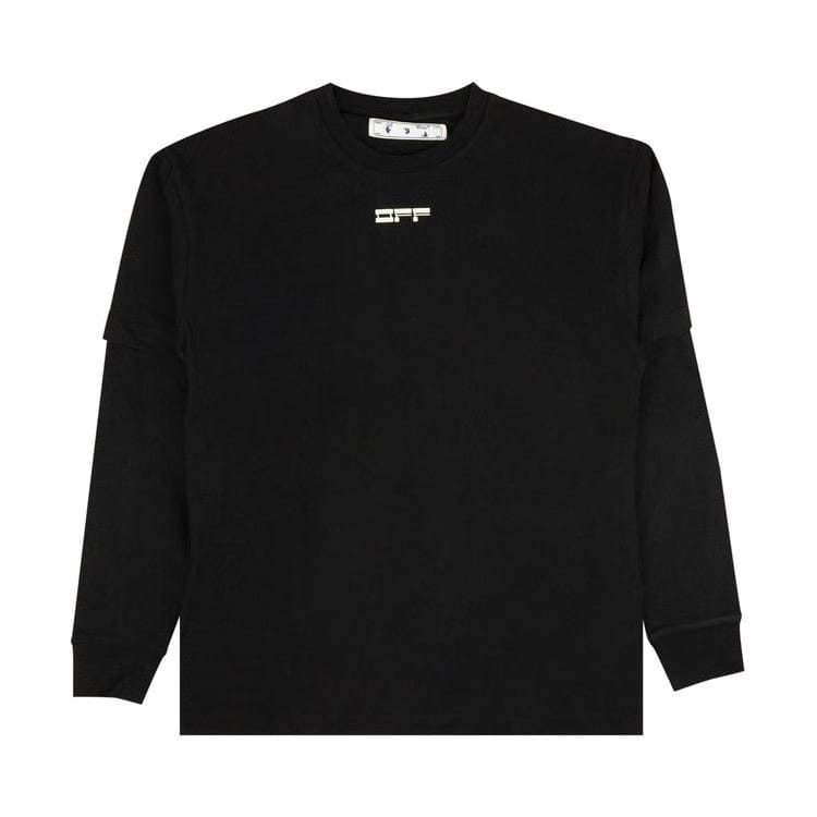 Off-White Cotton Masked Face T-Shirt Black