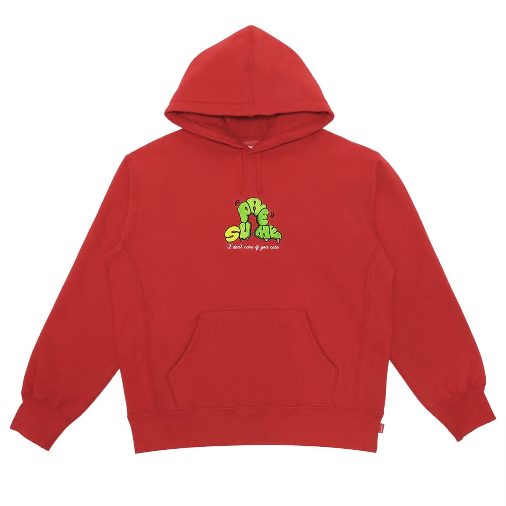 Supreme Don't Care Hoodie Burnt Red