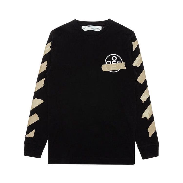 Off-White Tape Arrows Long Sleeve T-Shirt Black