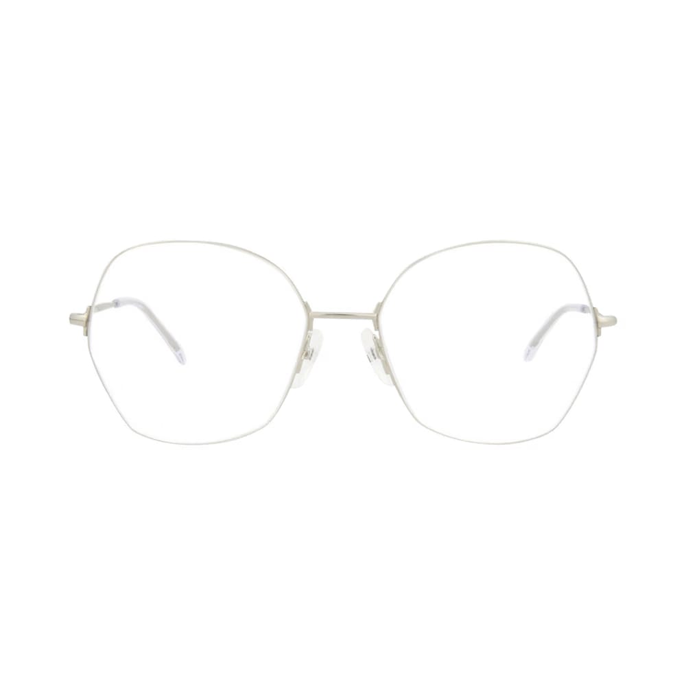 Balenciaga Round-Frame Metal Optical Frames Silver Transparent