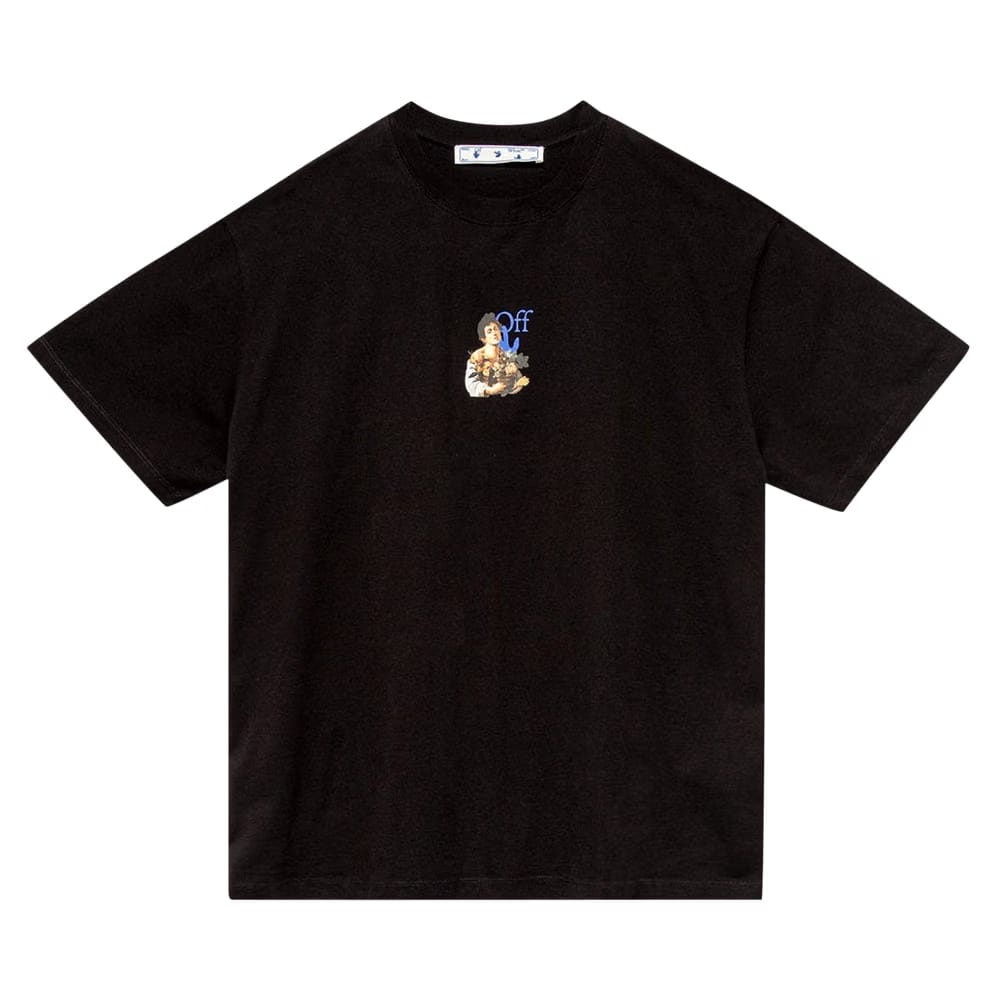Off-White Caravaggio Boy Mark Over T-Shirt Black Light
