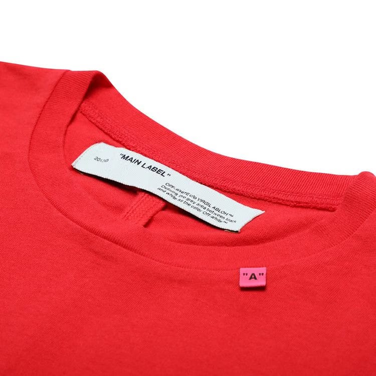 Off-White Unfinished Oversize T-Shirt 'Red