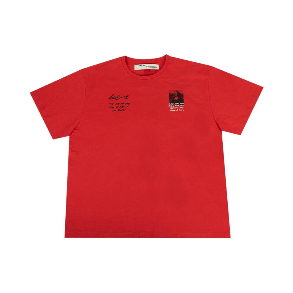 Off-White Mona Lisa Oversized T-Shirt Red