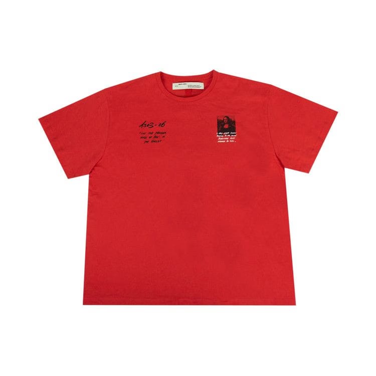 Off-White Mona Lisa Oversized T-Shirt Red