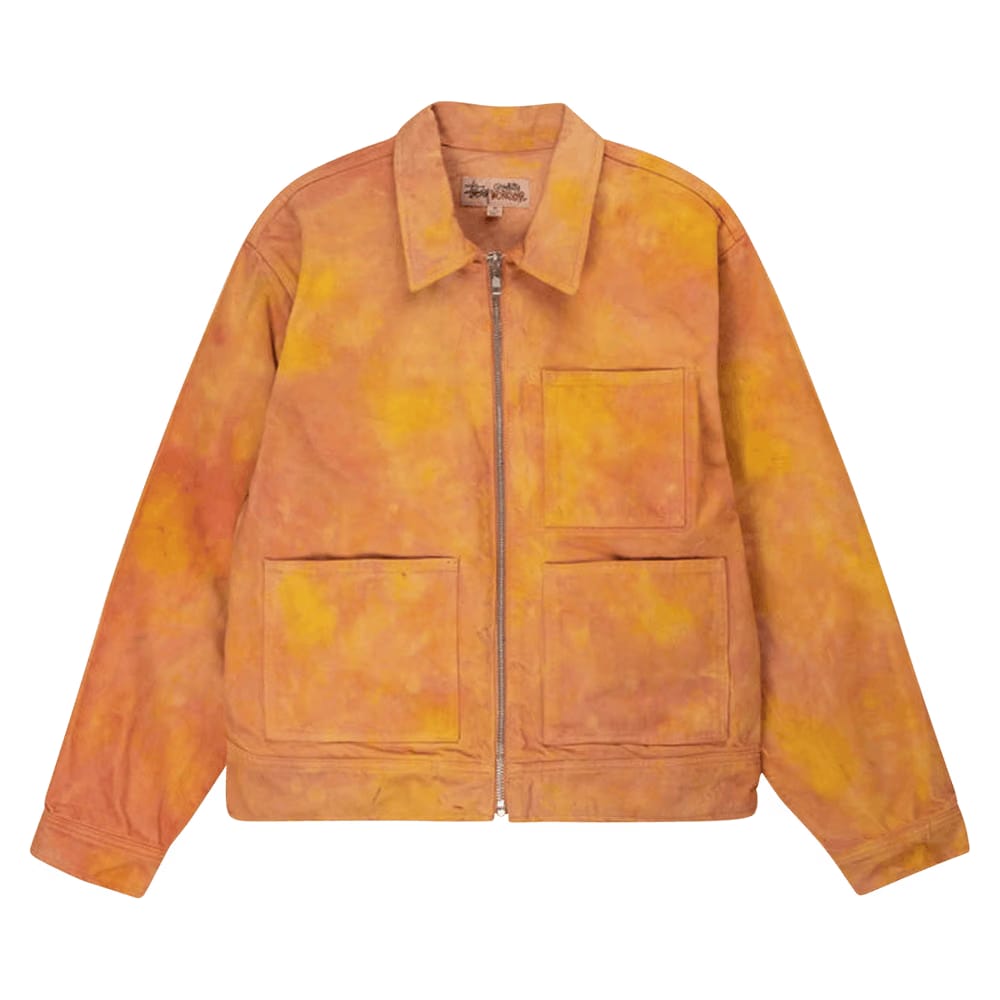 Stussy Wonderland Hand-Dyed Work Jacket Yellow/Pink