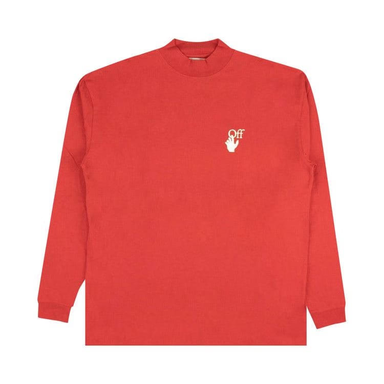 Off-White Pascal Arrow Mockneck T-Shirt Red