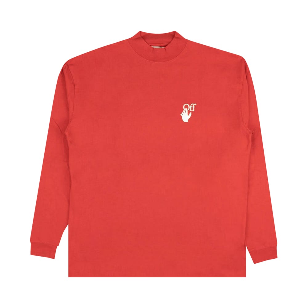 Off-White Pascal Arrow Mockneck T-Shirt Red