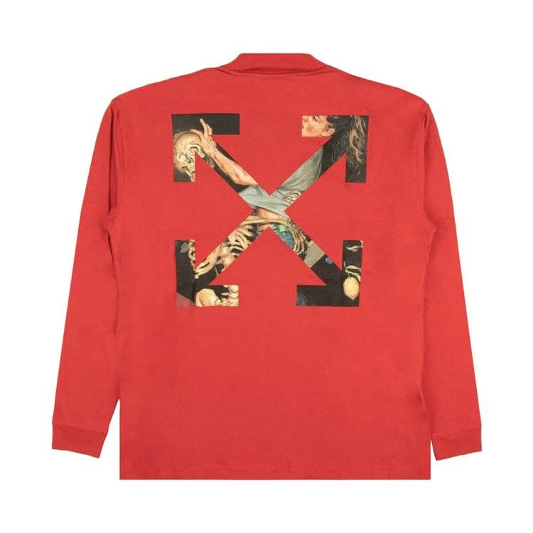 Off-White Pascal Arrow Mockneck T-Shirt Red