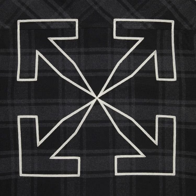 Off-White Outline Arrows Flannel T-Shirt Grey/White