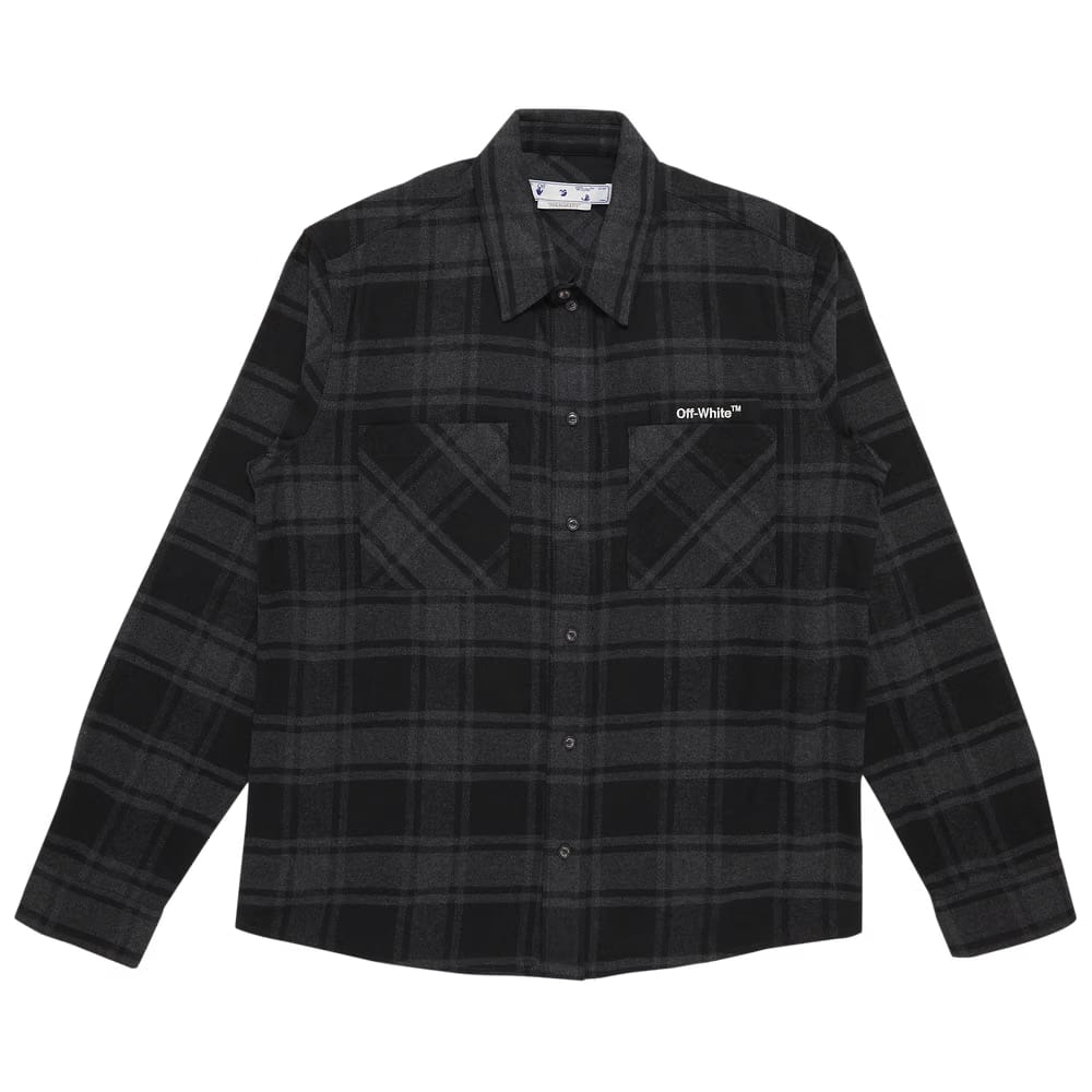 Off-White Outline Arrows Flannel T-Shirt Grey/White