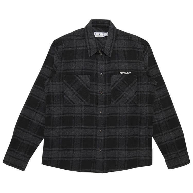 Off-White Outline Arrows Flannel T-Shirt Grey/White