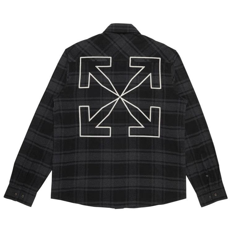 Off-White Outline Arrows Flannel T-Shirt Grey/White