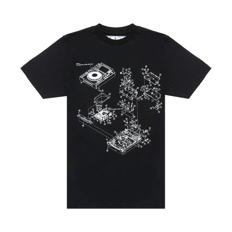 Off-White x Pioneer Sound Engineering Console T-Shirt Black/Brilliant Green