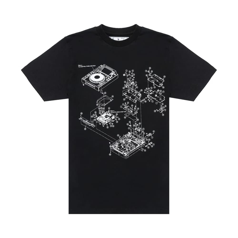 Off-White x Pioneer Sound Engineering Console T-Shirt Black/Brilliant Green