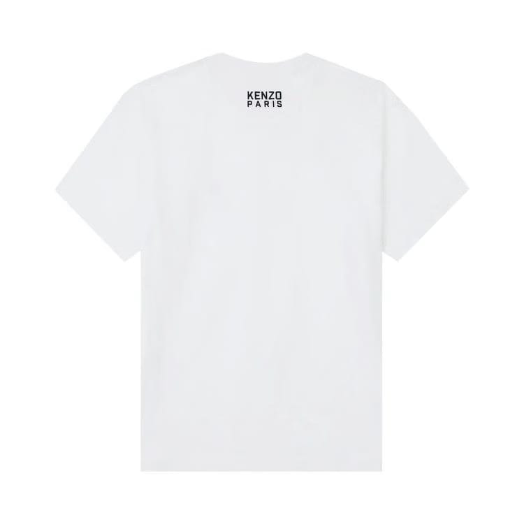 Kenzo Gots Happy Tiger Embroidered Classic T-Shirt Off White