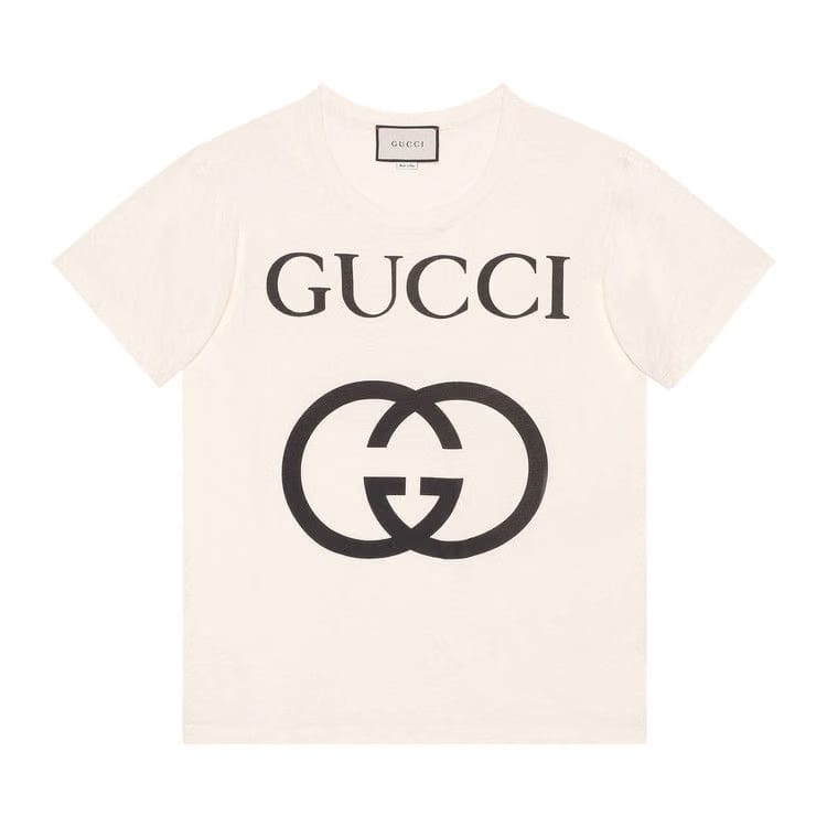 Gucci Oversize T-Shirt With Interlocking G Off White