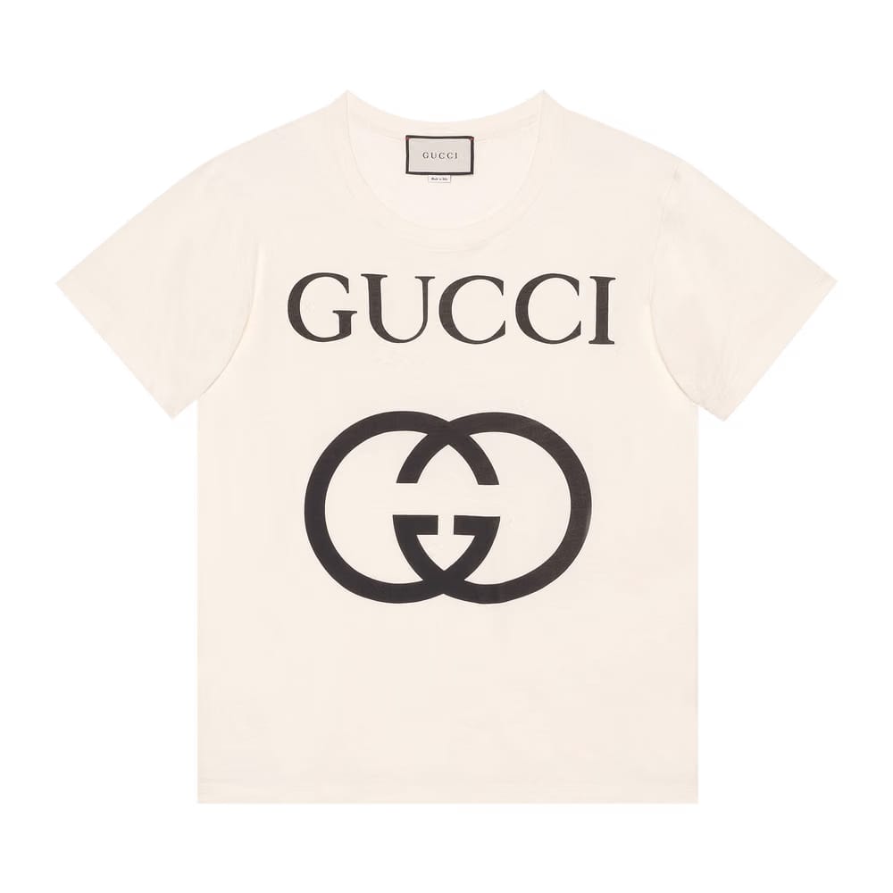 Gucci Oversize T-Shirt With Interlocking G Off White