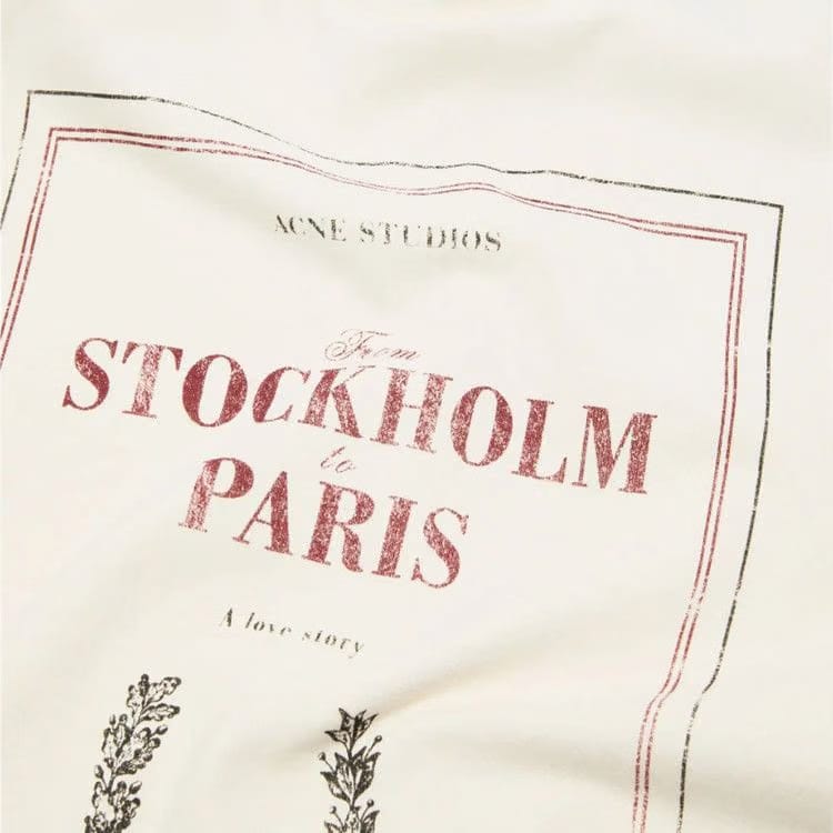 Acne Studios Layered Print T-Shirt Off White