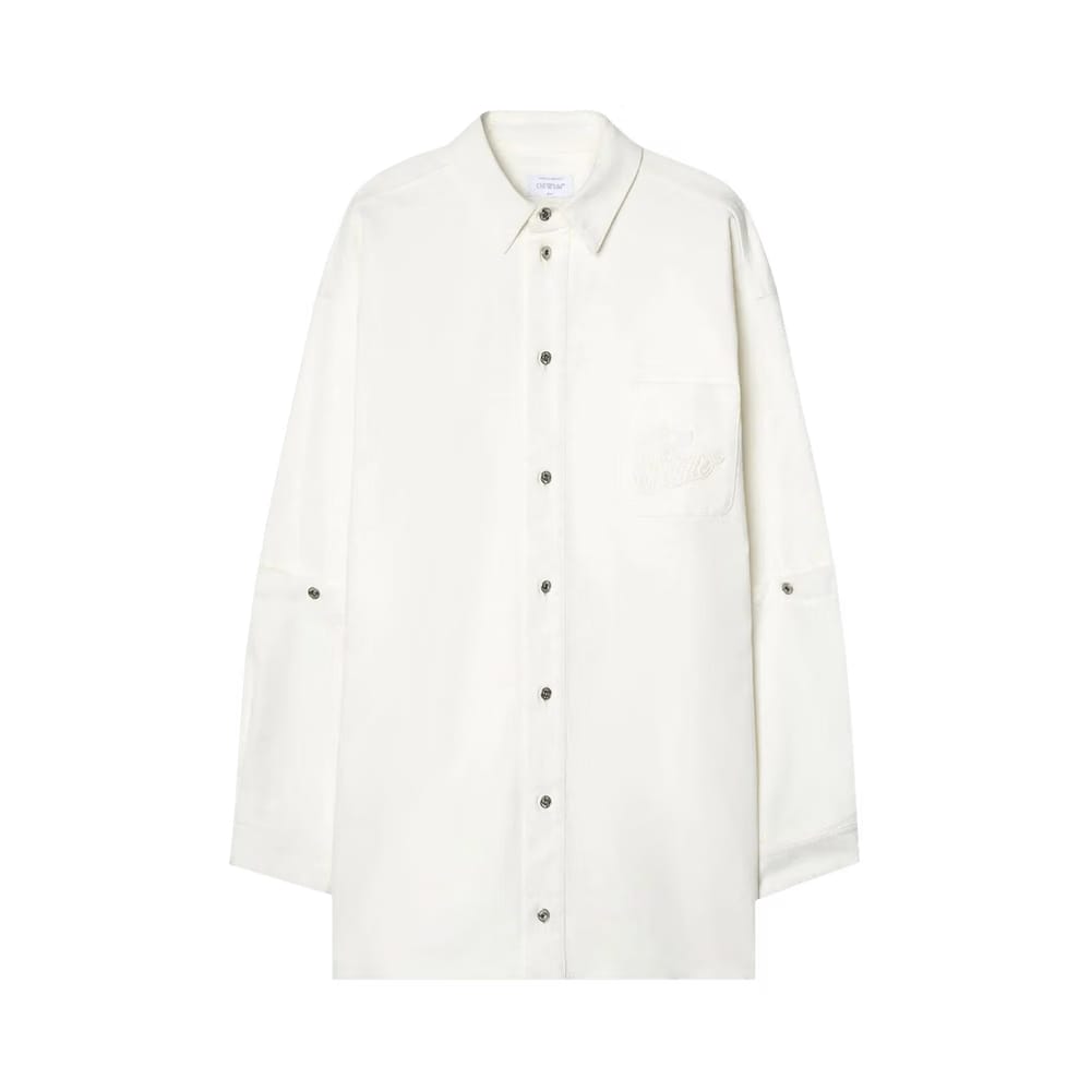 Off-White 90s Logo Appliqué Shirt White