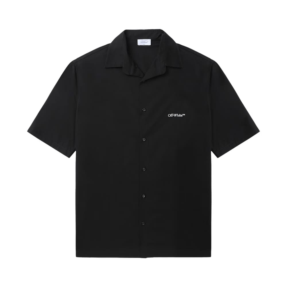 Off-White Gothic Arrow Poplin Bowling Shirt Black/White