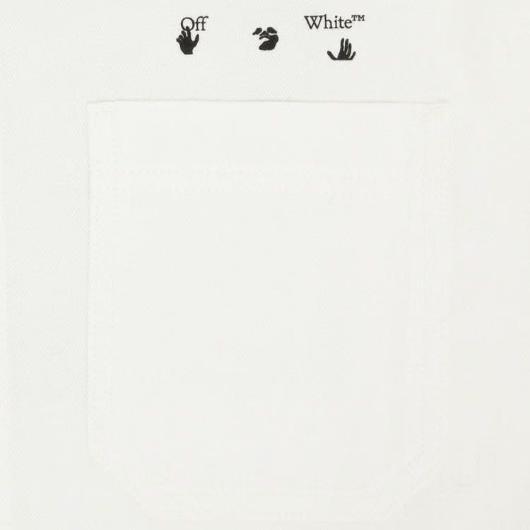Off-White Caravag Paint Denim Shirt White