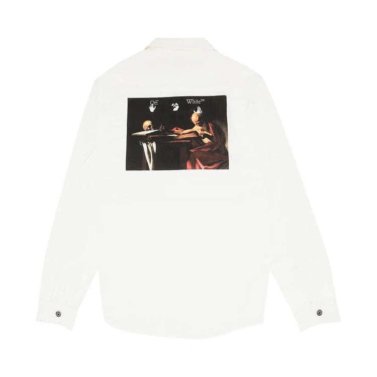 Off-White Caravag Paint Denim Shirt White
