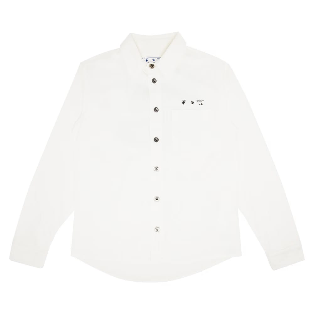 Off-White Caravag Paint Denim Shirt White