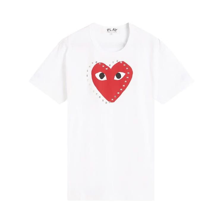 Comme des Garçons PLAY Heart Stud T-Shirt White