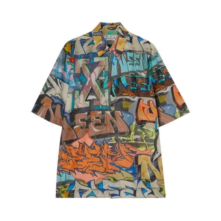 Off-White Neen Allover Over Shorts-Sleeve Shirt Multicolor