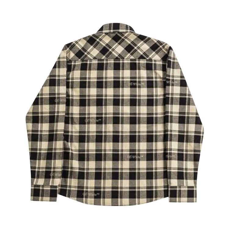 Off-White Check Flannel Shirt Beige/Black