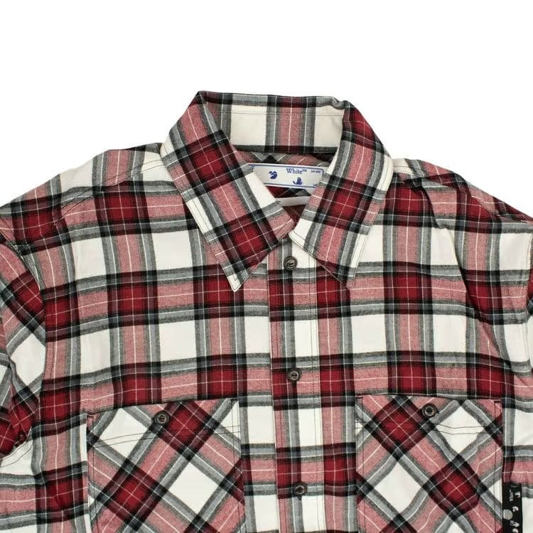 Off-White Check Arrow Flannel Shirt Red
