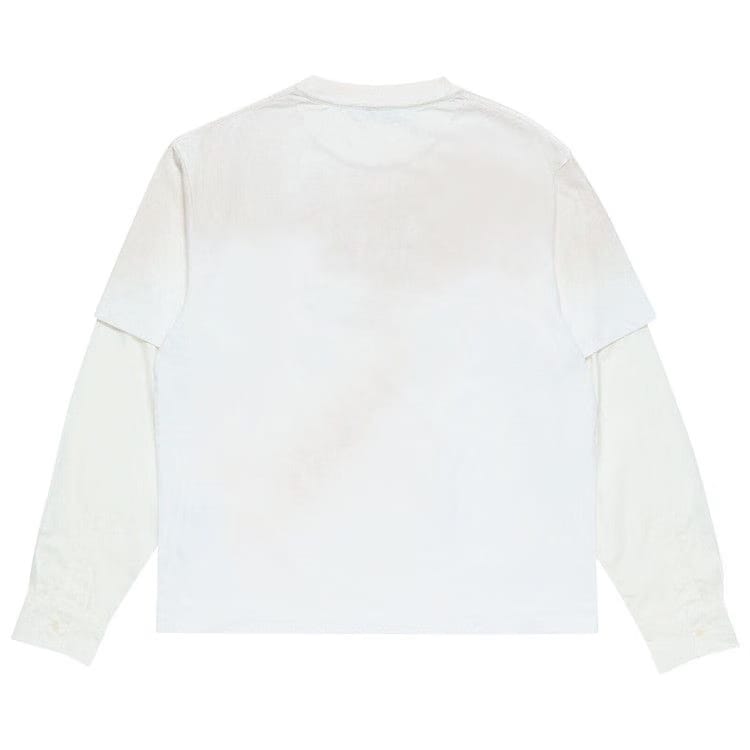Acne Studios Layered Long-Sleeve Logo T-Shirt Dusty White