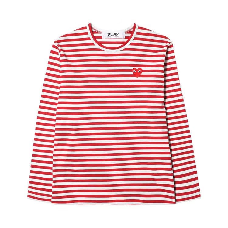 Comme des Garçons PLAY Striped T-Shirt Red/White