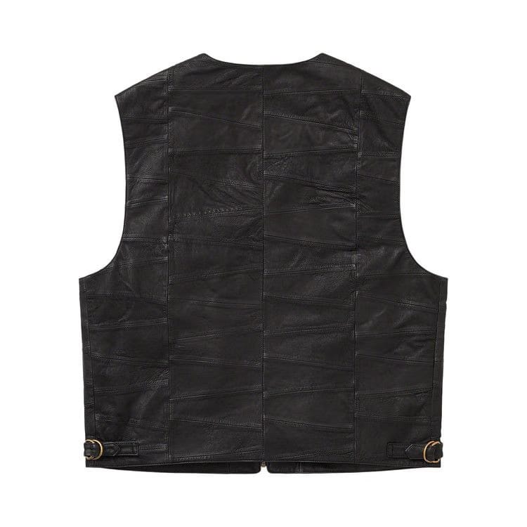 Supreme Patchwork Leather Cargo Vest Black