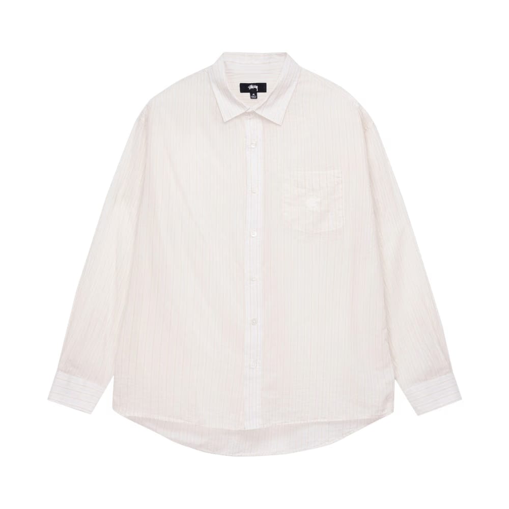 Stussy Light Weight Classic Shirt Off White Stripe