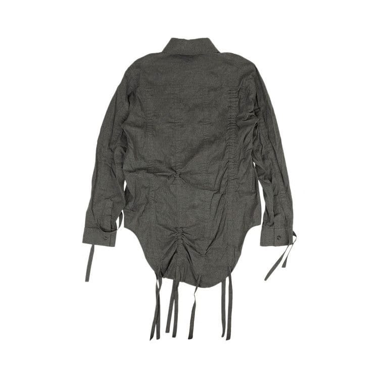 Off-White Flannel Pull Up Shirt Grey