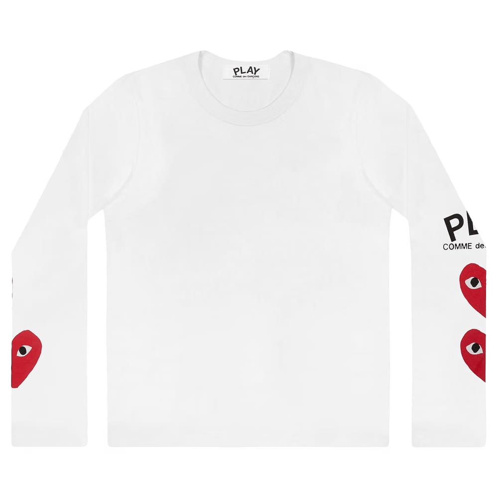 Comme des Garçons PLAY Multi Heart T-Shirt White