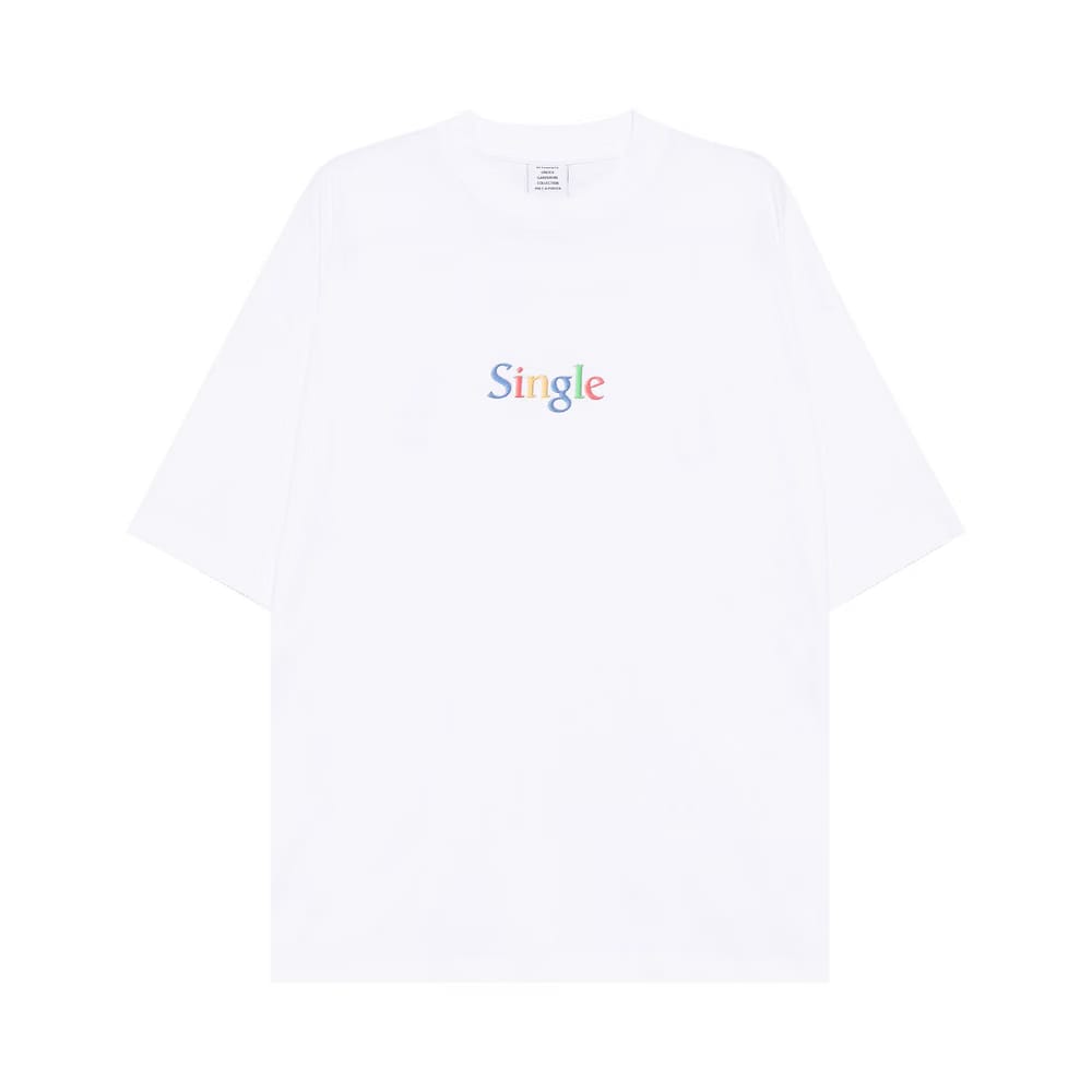 Vetements Single Oversized T-Shirt White