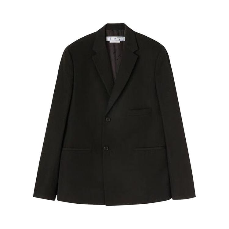 Off-White Patterned Skate Fit Single Breasted Blazer Black