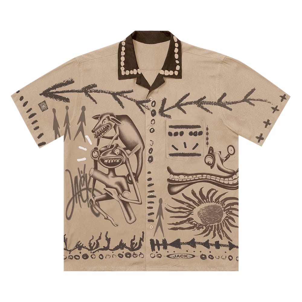 Cactus Jack by Travis Scott Painter's Button Up Shirt Off White