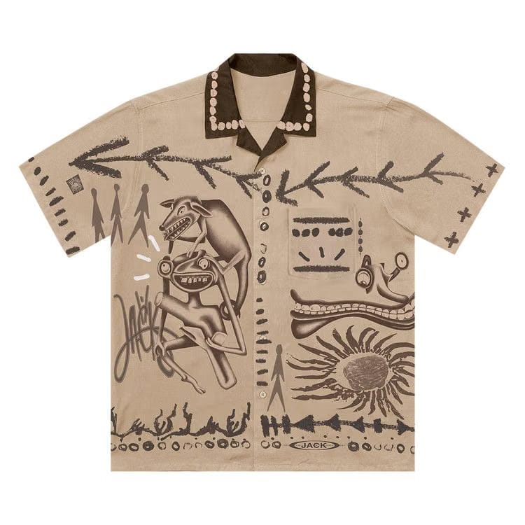Cactus Jack by Travis Scott Painter's Button Up Shirt Off White