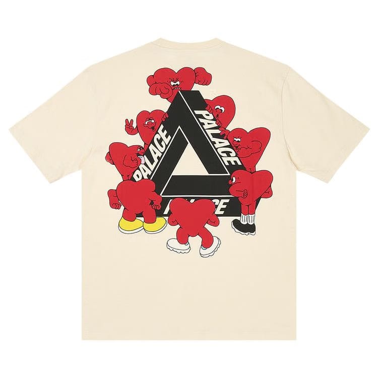 Palace Tri-Hearts T-Shirt Soft White