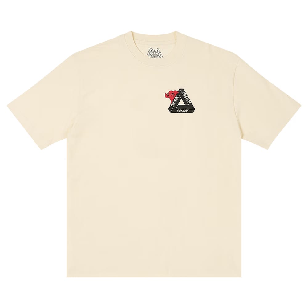 Palace Tri-Hearts T-Shirt Soft White